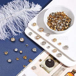 Messing Glas Strass Spikes&nbsp;FIND-WR0003-65
