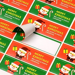 Rechteck mit Weihnachtsmann-Muster für Weihnachten DIY-Aufkleber Paster Bild&nbsp;AJEW-L053-08