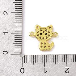 Echte 18 Karat vergoldete Messing-Pavé-Anhänger mit klarem Zirkonia&nbsp;KK-L209-059G-02