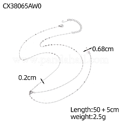 Lariat- und Y-Halskette aus Edelstahl 304&nbsp;NJEW-OY002-31P