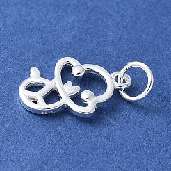 925 ciondolo in argento sterling con contorno dello zodiaco cinese&nbsp;STER-P066-02S-06