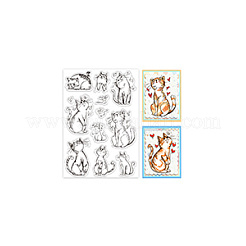 Individuelle Klarsichtstempel aus PVC-Kunststoff mit Sommermotiv&nbsp;DIY-WH0631-0643