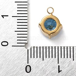 Ciondoli in acciaio inossidabile 304 con micro pavé di zirconi cubici&nbsp;LS-STAS-K292-01G-03