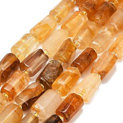 Natürlicher gelber hämatoider Quarz/goldene Heilerquarz-Perlenstränge&nbsp;G-F836-B03-01