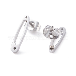 Boucles d'oreilles à tige en acier inoxydable 304 anti-ternissement&nbsp;LS-EJEW-Z017-02P