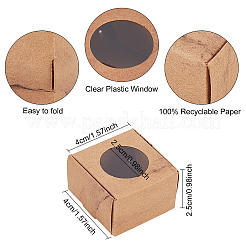 Caja de papel kraft creativa plegable&nbsp;CON-WH0077-16B