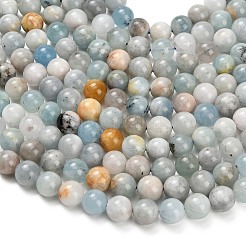 Natürliche Aquamarin Perlen Stränge&nbsp;X-G-F591-29B-10mm-01