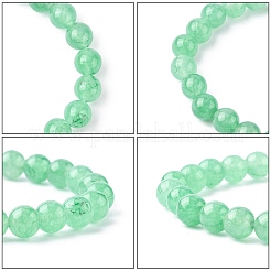Gefärbte natürliche grüne Aventurin Perlen Stretch Armbänder&nbsp;BJEW-Q305