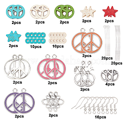 Kit fai da te per realizzare orecchini a tema pace&nbsp;DIY-SC0013-53