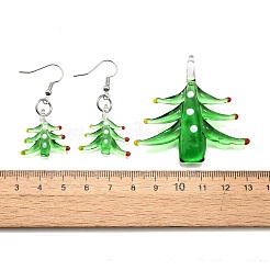 Weihnachten handgemachte Bunte Malerei Schmuck Sets&nbsp;SJEW-G076-01P