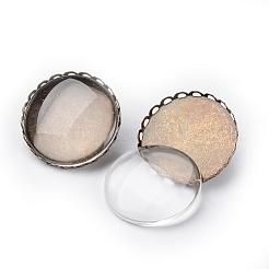 25mm transparent klar gewölbte Glas Cabochon Abdeckung für Frauen Eisen Brosche Herstellung&nbsp;IFIN-X0004-NF