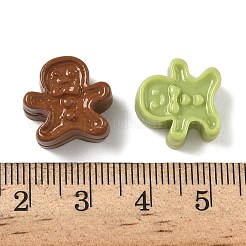 Lebkuchenmann Weihnachtsmotiv undurchsichtige Harz-Cabochons&nbsp;RESI-B037-02