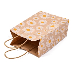 Bolsas de asas del regalo del papel de la flor de la margarita&nbsp;ABAG-Q055-01A