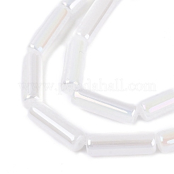 Perlas de vidrio de imitación de Jade imitación electrochapa&nbsp;EGLA-Q132-02A-A06