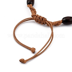 Bracelets de perle tressés en corde de polyester ciré coréen ajustable&nbsp;BJEW-JB05438-03