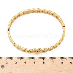 304 Edelstahl-Armreifen mit Scharnier für Damen&nbsp;AJEW-P127-27G