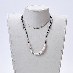 Collane con perle naturali regolabili&nbsp;NJEW-JN02305-01