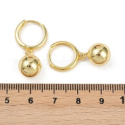 Pendientes de aro de latón redondos&nbsp;EJEW-U059-04G