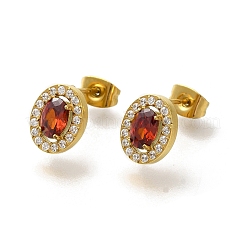 Boucles d'oreilles à tige en acier inoxydable 304 avec placage ionique (IP)&nbsp;EJEW-H018-01G-05