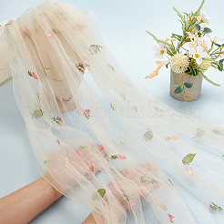 Netzstoff aus Polyester mit Fruchtstickerei&nbsp;KK-WH0558-10B