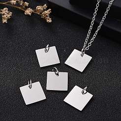 Dijes de etiqueta en blanco con estampado de acero inoxidable 304 antideslustre&nbsp;STAS-I311-28P