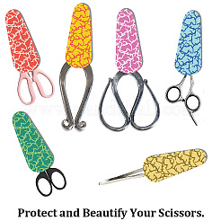 6 guaina per forbici per nail art in pelle PU&nbsp;TOOL-WH20020-007