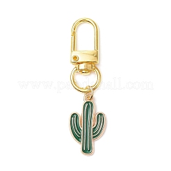 Decorazioni pendenti in lega di smaltatura cactus&nbsp;HJEW-JM02887