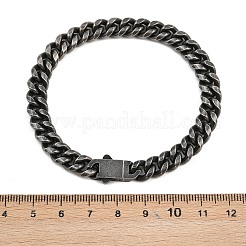316 chirurgische Edelstahl-Kettenarmbänder mit kubanischen Gliedern&nbsp;BJEW-C125-12AS