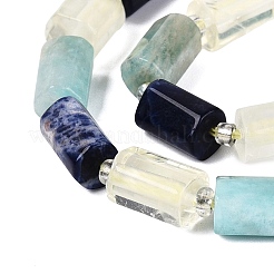 Colliers de perles de sodalite naturelle&nbsp;G-Q614-01A-01