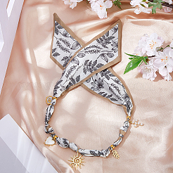 Collares de bufanda de poliéster para mujer&nbsp;NJEW-HS00029