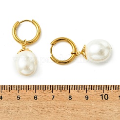 2 par de pendientes colgantes de aro de acero inoxidable 202&nbsp;EJEW-JE07174