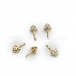 Kopfstifte aus Messing mit Mikropavé und klarem Zirkonia-Stein&nbsp;BAPE-PW0001-08B-G