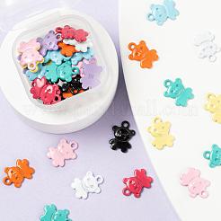 36pcs 9 Farben sprühlackierte Legierungscharme&nbsp;FIND-LS0001-55