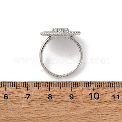 Micro cuivres ouvrent zircone cubique anneaux de manchette&nbsp;RJEW-D323-05P
