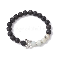 Bracelet extensible en perles d'amazonite&nbsp;BJEW-JB09746