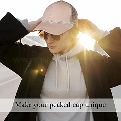 10 chaîne de casquette de baseball en turquoise synthétique&nbsp;HJEW-YW00096