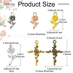 30 pz 6 stili pendenti in lega di stile tibetano&nbsp;FIND-YW0005-08