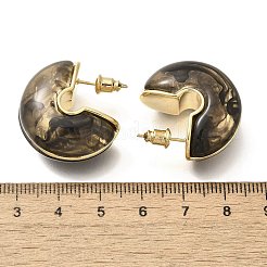 C-förmige Ohrstecker aus Messing&nbsp;EJEW-A121-10G-03