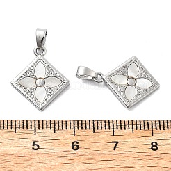Pendentifs avec zircon cubiques à micro-pavés en laiton&nbsp;KK-L222-016P