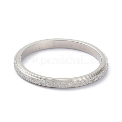 Bague en forme de dôme uni mat anti-ternissement de 2 mm pour fille et femme&nbsp;RJEW-C012-01D-P
