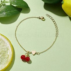 Nicht magnetische synthetische Hämatit-Messing-Kabelkettengliederarmbänder&nbsp;BJEW-JB10354