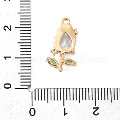 Pendentifs avec zircon cubiques à micro-pavés en laiton&nbsp;KK-F916-42G