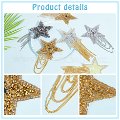 6 Stück Hotfix-Strass aus Harz im 6-Stil (Heißkleber auf der Rückseite).&nbsp;DIY-PH0006-99