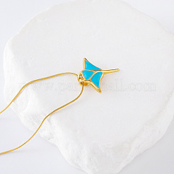 3 collier pendentif poisson en acier inoxydable émaillé océan pour femme&nbsp;MS4196
