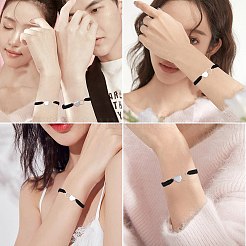 Ensemble de bracelets à maillons en forme de cœur en acier inoxydable 2pcs 2 styles&nbsp;BJEW-SW00106-01