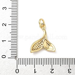Pendentifs avec zircon cubiques à micro-pavés en laiton&nbsp;KK-D426-11G
