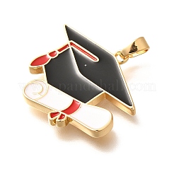 Pendentifs d'émail en laiton &nbsp;KK-R212-17B-G