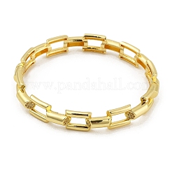 Bracelets en laiton à micro-pavé de zircone cubique transparent&nbsp;BJEW-S168-01G