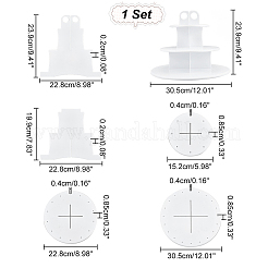 Espositori per lecca lecca in plastica assemblabili a 3 livello&nbsp;ODIS-WH0027-036
