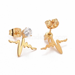 Boucles d'oreilles à tige en acier inoxydable 304&nbsp;EJEW-C019-09G